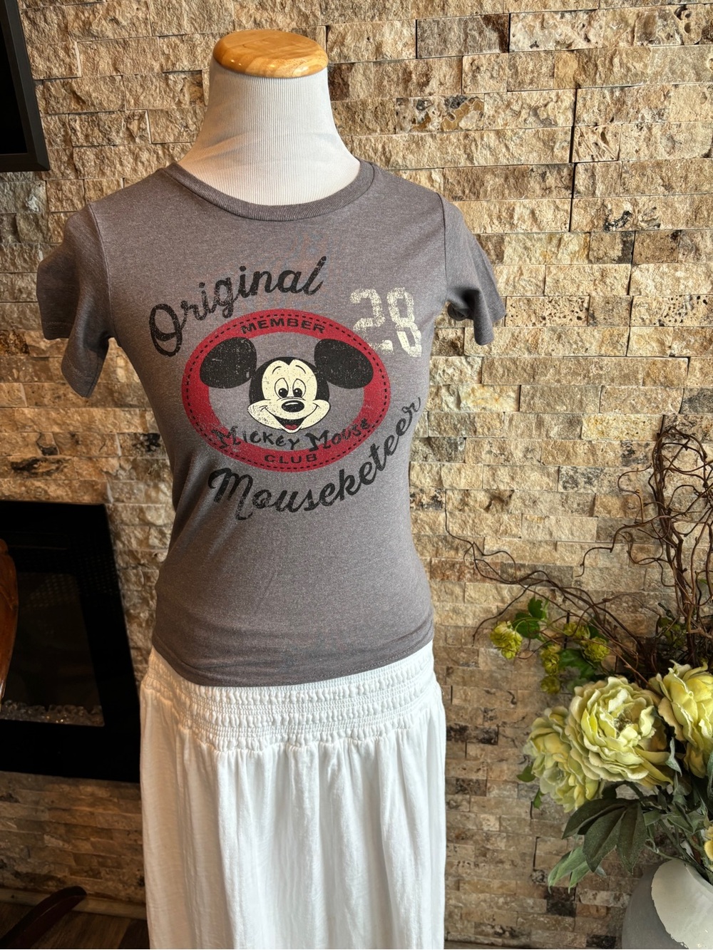 Disney Gray Short Sleeve Mickey Mouse 'Original Mouseketeer' Tee